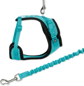 Měkký síťovaný Y-postroj Trixie s elastickým vodítkem pro kočku XL 39–60 cm
