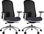 LTC 2PACK Ergonomická kancelářská židle VENUS černo-šedá (2 ks)