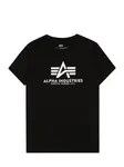 ALPHA INDUSTRIES Tričko  čierna / biela