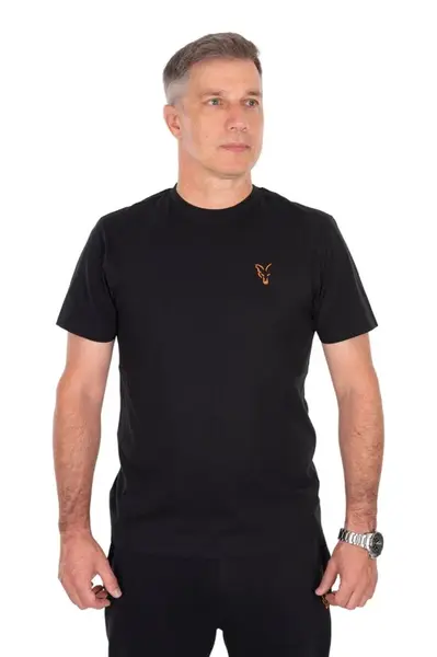 Fox tričko classic t-shirt black/orange - xxl