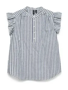 VERO MODA Blúzka 'VMSelma'  námornícka modrá / biela