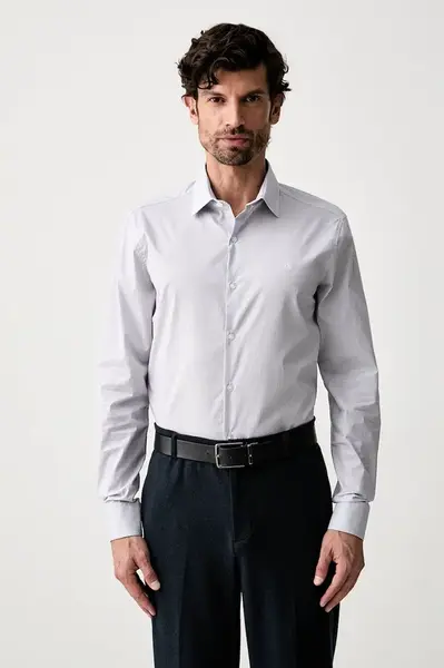 Calvin Klein košile pánská bavlněná s elastanem