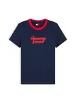 Tommy Jeans Tričko  námornícka modrá / purpurová