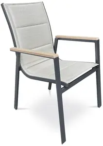 AUTRONIC záhradná stolička AZC-S1110 BK béžová