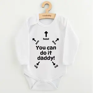 Detské body s potlačou You can do it daddy!, vel. 68 (4-6m)