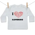 Boodyy Tričko s dlhým rukávom I love Slovensko 122 (6-7 rokov)