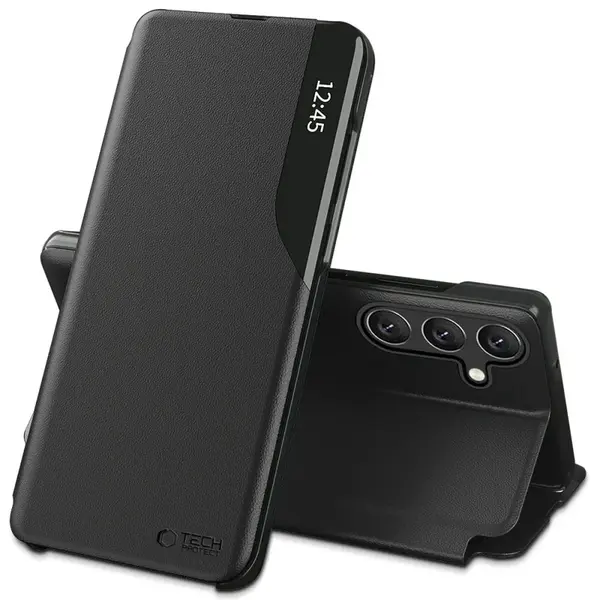 Eco Leather View Case, Samsung Galaxy A37 5G, černé