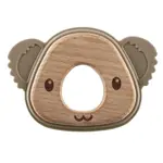Zopa Silikonové dřevěné kousátko Koala, Sand Beige 1