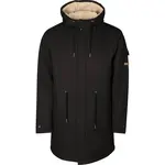ALPINE PRO GEON Pánský zateplený kabát, černá, velikost