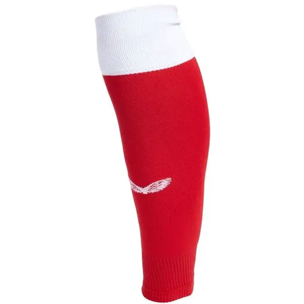 CASTORE TOP SOCK FOOTLESS Pánské fotbalové štulpny, červená, velikost