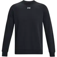 Under Armour RIVAL FLEECE CREW Pánská mikina, černá, velikost S