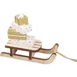 Anděl Darčeky na saniach 10 cm