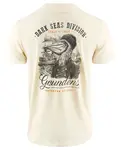 Grundéns tričko dark seas x grundens portsmith ss t-shirt natural - l