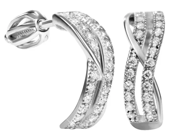 Soliter Strieborné polkruhové náušnice 436 001 00497 04