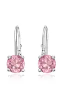 JVD Nežné strieborné náušnice s ružovými zirkónmi SVLE0620XH2R200