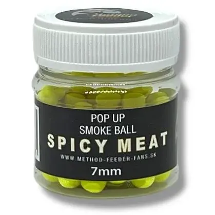 Method feeder fans plávajúce boilies pop up smoke ball 7 mm 50 ml - korenené mäso