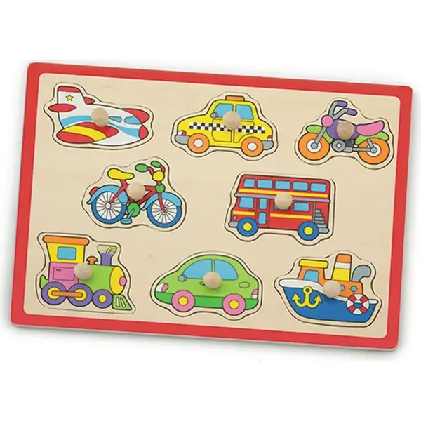 Studo Wood Drevená vkladačka dopravné prostriedky 8 dielikov