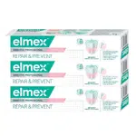 Elmex Zubná pasta pre úľavu od bolesti Sensitive Professional Repair & Prevent Trio 3 x 75 ml