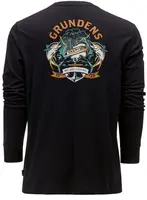 Grundéns tričko tuna tattoo ls t-shirt black - xxl
