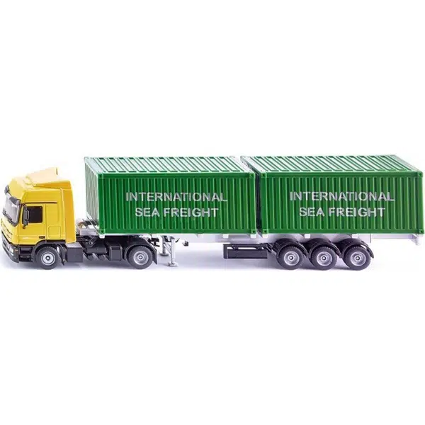 Siku Super LKW kamión Mercedes Actros s 2 kontajnery 1:50