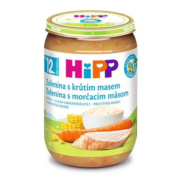 HIPP Zelenina s krůtím masem BIO 220 g