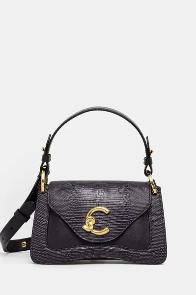 Kožená kabelka Coccinelle COCCINELLE C-ME BIMATERI. fialová barva, E1.T1R.18.04.01