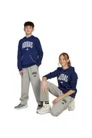 Dětské tepláky adidas šedá barva, s potiskem, JW2386
