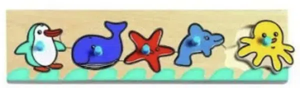 Dřevěné vkládací puzzle pro nejmenší Moře