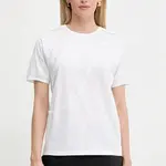 Bavlněné tričko BOSS Ekaria dámské, bílá barva, 50545660