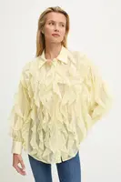 Košile Answear.LAB dámská, žlutá barva, relaxed, s klasickým límcem
