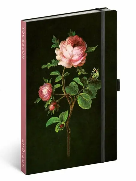 NOTIQUE Notes Růže Kateřiny Winterové, tečkovaný, 13 x 21 cm - Kateřina Winterová