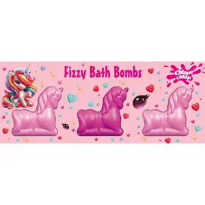 Chlapu Chlap Unicorn šumivé koule do koupele pro děti 3x70 g