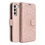 Flipové pouzdro MEZZO Book case pro Samsung Galaxy S22, mandala rose gold