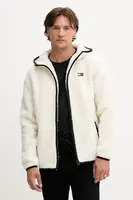 Fleecová mikina Tommy Jeans černá barva, DM0DM19224