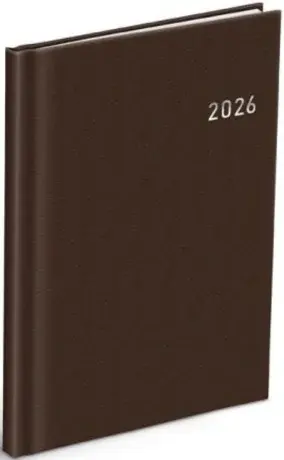 Týdenní diář 2026 - Tmavě hnědý