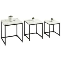 MID.YOU SADA ODKLÁDACÍCH STOLKŮ, černá, bílá