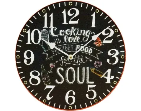Nástenné hodiny Cooking with love, 30 cm%