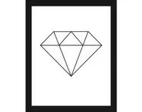 Obraz v drevenom ráme Diamant, 20x25 cm%