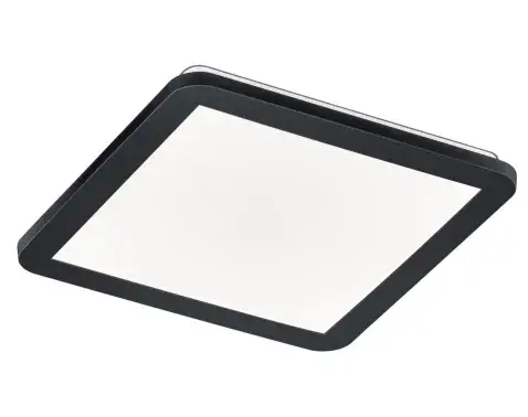 Stropné LED osvetlenie Camillus 30x30 cm, štvorcové, čierne%