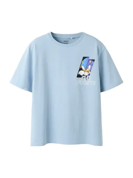 NAME IT Tričko 'NKMFITUS SONIC'  modrá / svetlomodrá / čierna / biela