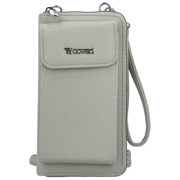 Stylová dámská crossbody peněženka Coveri Berllys, světle šedá