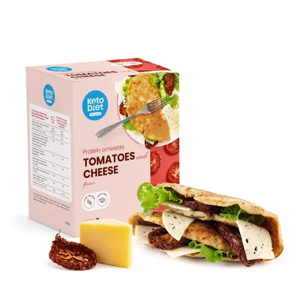 KetoDiet Proteinová omeleta - se sušenými rajčaty a sýrovou příchutí (7 porcí)