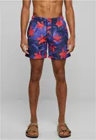 Plavkové šortky se vzorem modro/červené