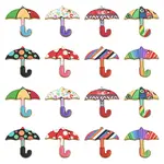 40Pcs 8 Colors Printed Alloy Enamal Pendants