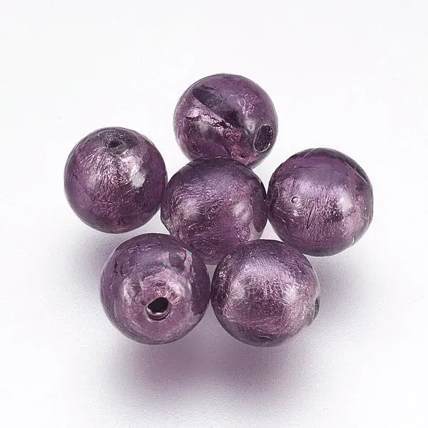 Handmade Silver Foil Lampwork Beads