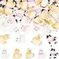 60Pcs 6 Colors Resin Cabochons