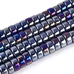 AB Color Plated Opaque Glass Beads Strands
