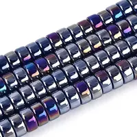 AB Color Plated Opaque Glass Beads Strands