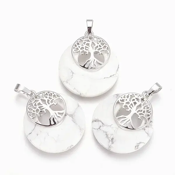 Natural Howlite Pendants