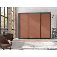 Šatní skříň Frama Barva korpusu: Černá, Rozměry: 255 cm, Dveře: Glebia Sahary